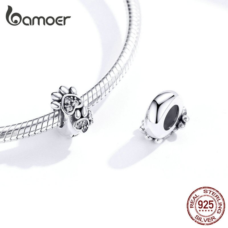 Pingente Pegada de Pet Bamoer