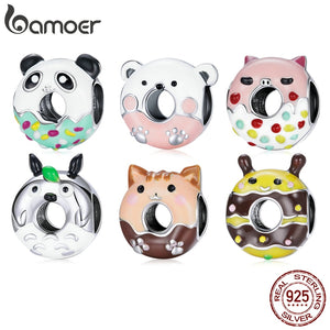 Berloque Charm Donuts de Animais Bamoer