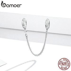 Berloque com Corrente de Segurança Ondas do Mar Bamoer