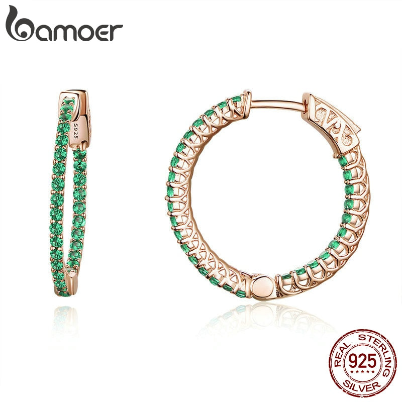 Brinco Estilo Verde Bamoer