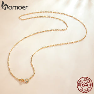 Corrente Simples Prata 925 Bamoer