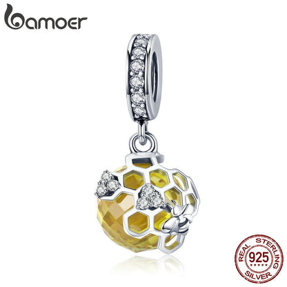 Berloque com Argola Favo de Mel Bamoer