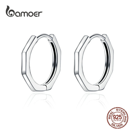 Brincos de Argola Geométrica Bamoer