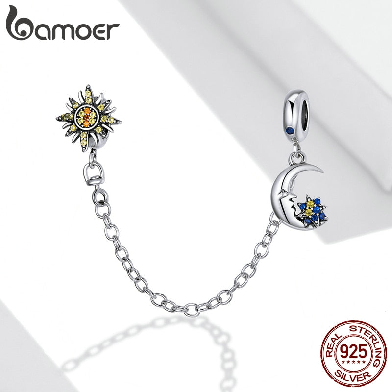 Berloque com Corrente de Segurança Universo Bamoer