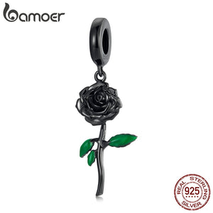 Pingente Rosa Negra Bamoer