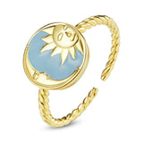 Anel Ajustável Sol & Lua Bamoer