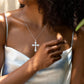 Colar com Pingente Cruz de Zirconita Bamoer