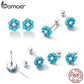 Brincos Flor Turquesa Bamoer