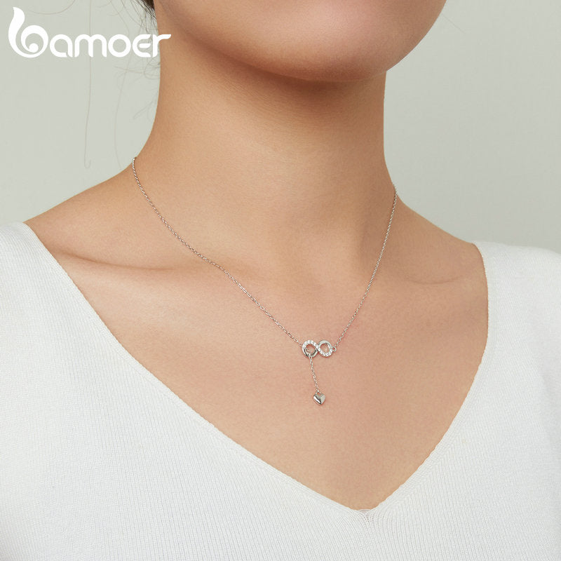 Colar com Pingente Amor Infinito Bamoer