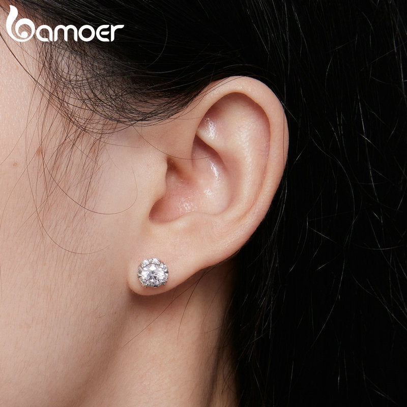 Brincos Moissanite 0.5 Quilates Bamoer