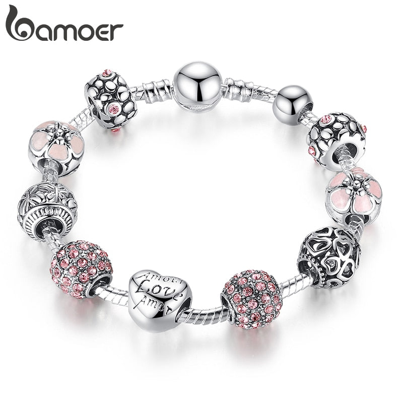 Bracelete com Berloques Prata 925 Bamoer