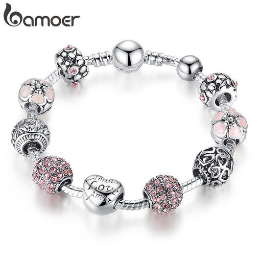 Bracelete com Berloques Prata 925 Bamoer