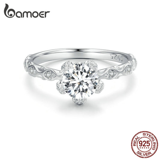 Anel Moissanite Coroa 1 Quilate Bamoer
