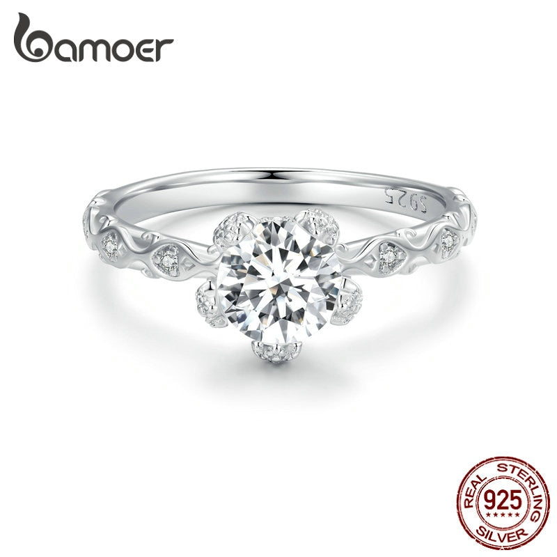 Anel Moissanite Coroa 1 Quilate Bamoer