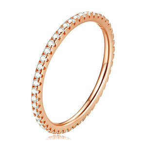 Anel Feminino Pedras de Zirconita Bamoer