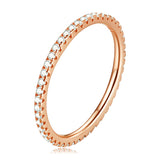 Anel Feminino Pedras de Zirconita Bamoer