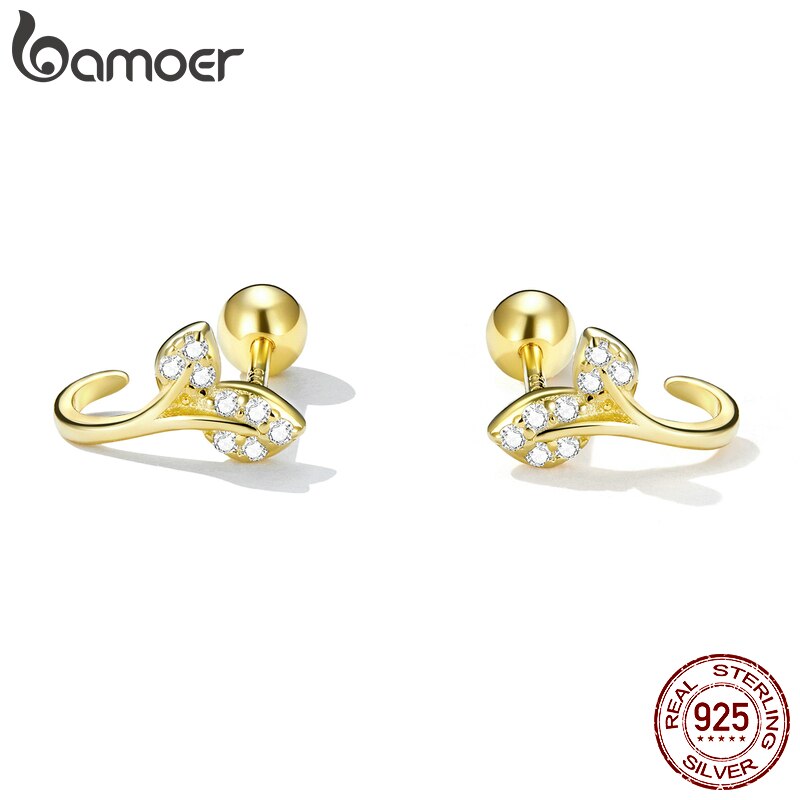 Brincos Mini Folhas Bamoer