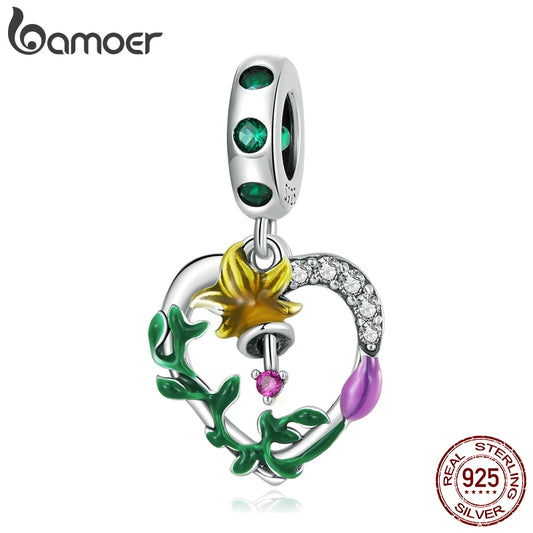 Pingente Coração de Flor Bamoer