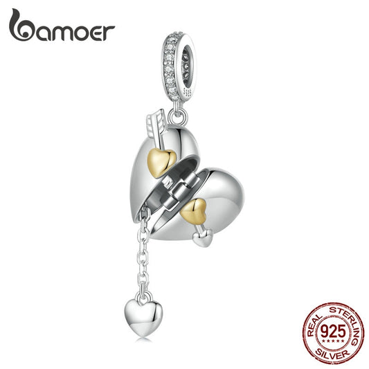 Berloque com Argola Coração Aberto Bamoer