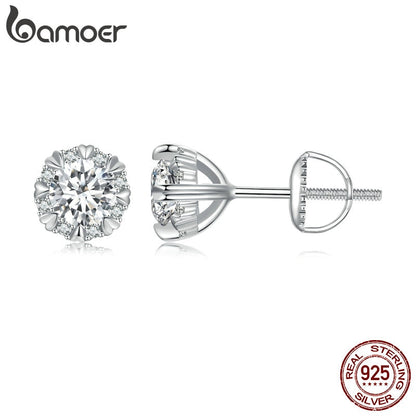 Brincos Moissanite 0.5 Quilates Bamoer