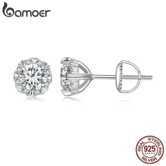 Brincos Moissanite 0.5 Quilates Bamoer