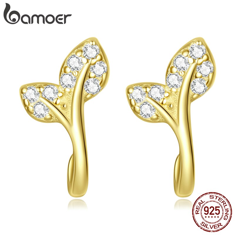 Brincos Mini Folhas Bamoer