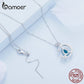 Colar com Pingente Estrela & Lua Bamoer