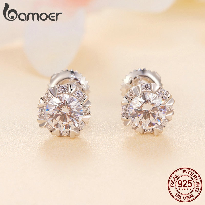 Brincos Moissanite 0.5 Quilates Bamoer