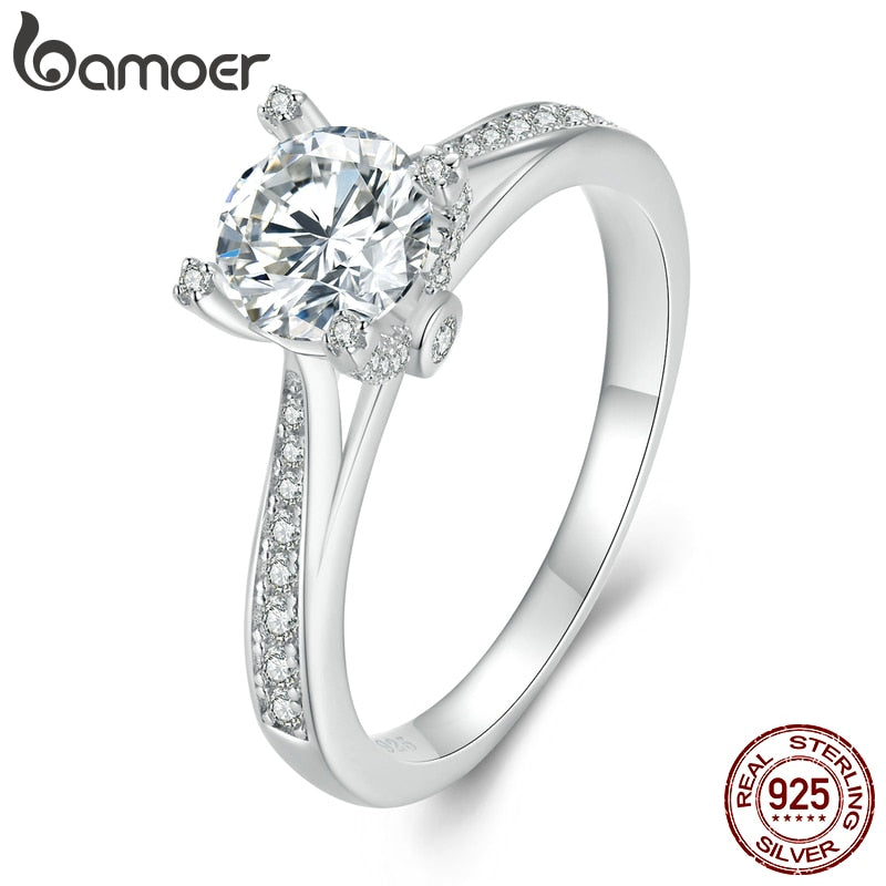 Anel de Casamento Moissanite Requintado Bamoer