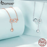 Colar com Pingente Amor Infinito Bamoer