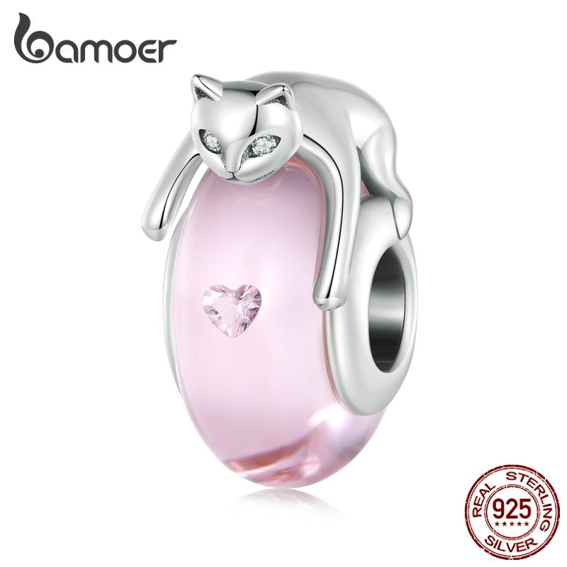 Berloque Gato de Vidro Bamoer