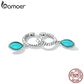 Brincos Marquise Turquesa Bamoer