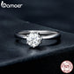 Anel de Prata com Pedra de Moissanite Bamoer