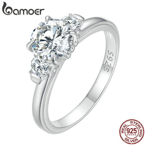 Anel Requintado Moissanite Feminino Bamoer