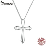 Colar com Pingente de Cruz Bamoer