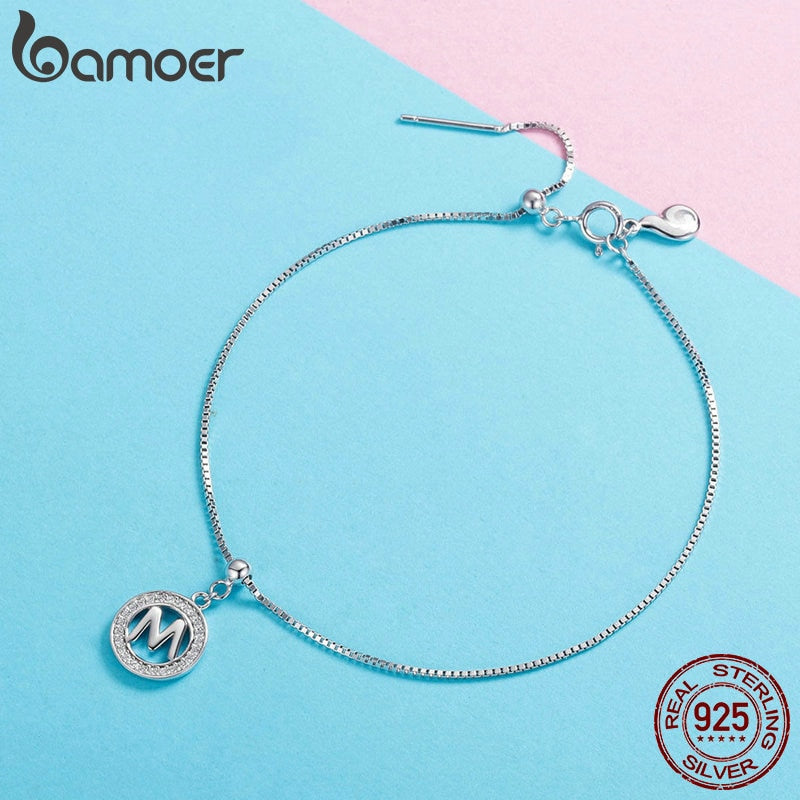 Colar com Pingente Alfabeto Bamoer