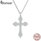 Colar com Pingente Cruz de Zirconita Bamoer