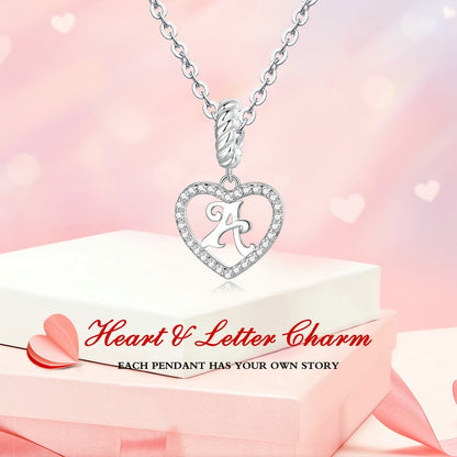 Colar com Pingente Alfabeto do Amor Bamoer