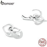 Brincos Fivela Simples Amor Bamoer
