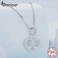Colar com Pingente Alfabeto do Amor Bamoer