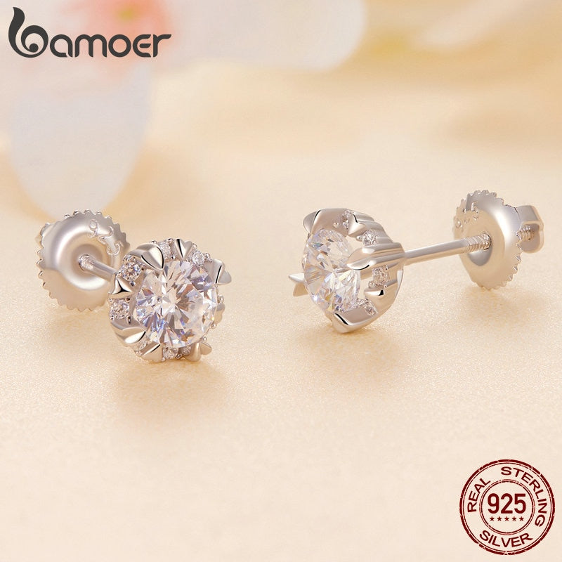 Brincos Moissanite 0.5 Quilates Bamoer