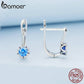 Brincos Zirconita Azul Simples Bamoer