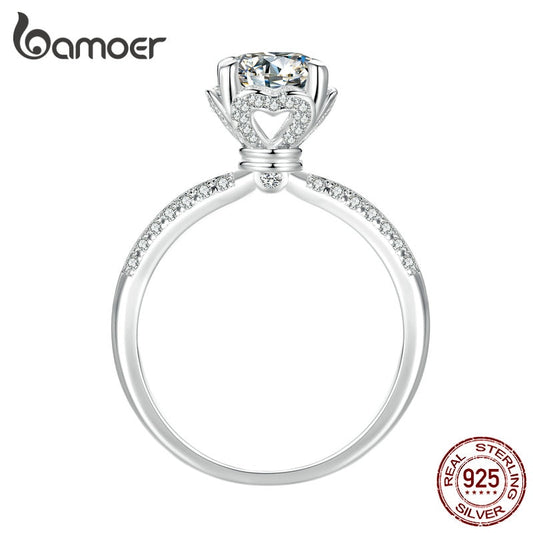 Anel Moissanite 1 Quilate Bamoer