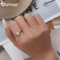Anel Esmeralda Floral Moissanite Bamoer