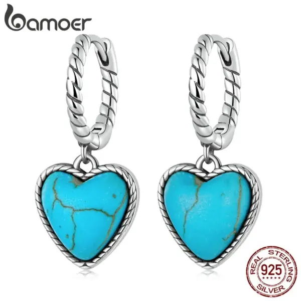 041e46e5df5d31447e50bd4e Brincos de Fivela Coração de Turquesa