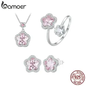 060528d85bf97ed1f525120f Kit Colar, Pingente, Brincos e Anel Flores Rosas