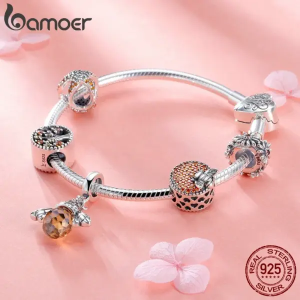 Kit Bracelete de Prata com 5 Berloques
