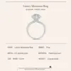 Anel de Luxo Moissanite 1 Quilate