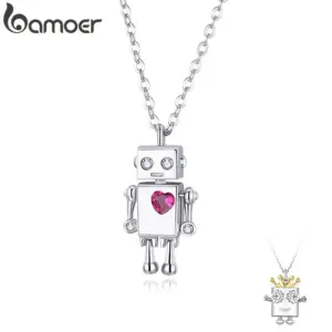 176eab6271a7749285f28146 Colar com Pingente Robô do Amor