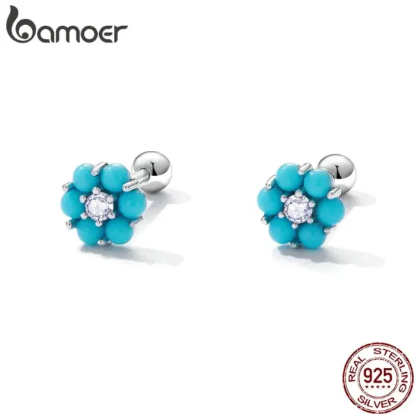 19cfde96eff30050176bf78b Brincos Flor Turquesa